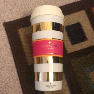 Kate Spade New York Gold Stripe Thermal Mug 16 oz